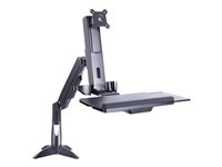 Multibrackets M Flex Desk Workstation - Asennuspakkaus malleihin LCD-näyttö / PC-laitteisto - muovi, alumiini, teräs - musta -näytön koko: 15"-27" - pöytäasennus 7350073734634