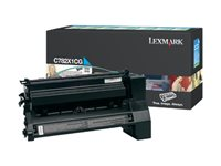 Lexmark - Erittäin tuottoisa - sinivihreä - alkuperäinen - väriainekasetti LCCP, LRP malleihin Lexmark C782dn, C782dtn, C782n, X782e, X782e MFP, X782e Page Plus Solution C782X1CG