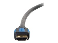 C2G 6ft HDMI Cable with Gripping Connectors - High Speed 4K HDMI Cable - 4K 60Hz - M/M - HDMI-kaapeli Ethernetillä - HDMI uros to HDMI uros - 1.83 m - kaksoiseristetty - musta - 4K-tuki 29677