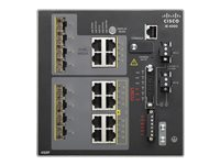 Cisco Industrial Ethernet 4000 Series - Kytkin - Hallinnoitu - 8 x combo Gigabit SFP + 4 x 10/100/1000 (PoE+) - DIN-kiskoon kiinnitettävä - PoE+ - DC power - TAA-yhteensopiva IE-4000-4GC4GP4G-E