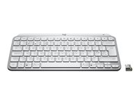 Logitech MX Keys Mini for Business - Näppäimistö - taustavalaisu - langaton - Bluetooth LE - QWERTY - pohjoismainen - kalpean harmaa 920-010605