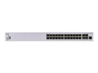 Cisco Business 350 Series CBS350-24XT - Kytkin - L3 - Hallinnoitu - 24 x 10GBase-T + 4 x 10 Gigabit SFP+ yhdistelmä - telineeseen asennettava CBS350-24XT-EU