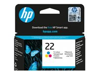 HP 22 - 5 ml - väri (sinivihreä, sinipunainen, keltainen) - alkuperäinen - mustepatruuna malleihin Deskjet F2185, F2187, F2210, F2235, F2240, F2275, F2280, F2290, F375, F4175, F4190, F4194 C9352AE#UUQ