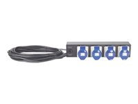 APC Basic Rack PDU - Virranjakelukaista (telineasennettava) - Vaihtovirta 230 V - tulo: kiinteä osa laitteistoa - lähtöliittimet: 4 (IEC 60309) - 2U - 19" - 8.5 m johto - musta malleihin P/N: SCL400RMJ1U, SCL500RMI1UC, SCL500RMI1UNC, SMTL1000RMI2UC, SMTL750RMI2UC AP7586