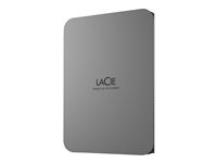 LaCie Mobile Drive Secure STLR2000400 - Kiintolevyasema - salattu - 2 Tt - ulkoinen (kannettava) - USB 3.2 Gen 1 (USB-C liitin) - Self-Encrypting Drive (SED) - avaruuden harmaa - sekä 3 vuoden Seagate Rescue Data Recovery STLR2000400