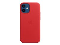 Apple - (PRODUCT) RED - takakansi matkapuhelimelle - MagSafella - nahka - punainen malleihin iPhone 12 mini MHK73ZM/A