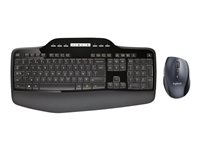 Logitech Wireless Desktop MK710 - Näppäimistö- ja hiiri -pakkaus - langaton - 2.4 GHz - Pohjoismaat 920-002443