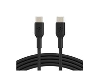 Belkin BoostCharge - USB-kaapeli - 24 pin USB-C (uros) to 24 pin USB-C (uros) - 2 m - musta CAB003BT2MBK