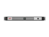 APC Smart-UPS SC SCL500RMI1UNC - UPS (telineasennettava) - Vaihtovirta 230 V - 400 watti(a) - 500 VA - Ethernet 10/100, USB - lähtöliittimet: 4 - 1U - musta, hopea malleihin P/N: AR106V, AR4018SPX432, AR4024SP, AR4024SPX429, AR4024SPX431, AR4024SPX432 SCL500RMI1UNC