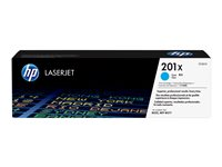 HP 201X - Tuottoisa - sinivihreä - alkuperäinen - LaserJet - väriainekasetti (CF401X) malleihin Color LaserJet Pro M252dn, M252dw, M252n, MFP M277c6, MFP M277dw, MFP M277n CF401X