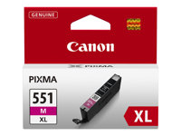 Canon CLI-551M XL - 11 ml - Tuottoisa - magenta - alkuperäinen - pakkaus turvajärjestelmällä - mustesäiliö malleihin PIXMA iP8750, iX6850, MG5550, MG5650, MG5655, MG6450, MG6650, MG7150, MG7550, MX725, MX925 6445B004
