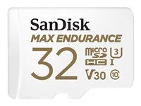 SanDisk Max Endurance - Flash-muistikortti (sovitin microSDHC:stä SD:hen sisältyvä) - 32 Gt - Video Class V30 / UHS-I U3 / Class10 - microSDHC UHS-I SDSQQVR-032G-GN6IA