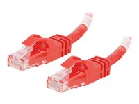 C2G Cat6 Booted Unshielded (UTP) Crossover Patch Cable - Risteytyskaapeli - RJ-45 (uros) to RJ-45 (uros) - 2 m - UTP - CAT 6 - valettu, piikitön, säikeinen - punainen 83559