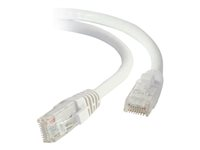 C2G Cat5e Booted Unshielded (UTP) Network Patch Cable - Kytkentäkaapeli - RJ-45 (uros) to RJ-45 (uros) - 2 m - UTP - CAT 5e - valettu, piikitön, säikeinen - valkoinen 83263