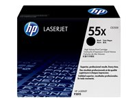 HP 55X - Tuottoisa - musta - alkuperäinen - LaserJet - väriainekasetti (CE255X) malleihin LaserJet Enterprise MFP M525; LaserJet Enterprise Flow MFP M525; LaserJet Managed MFP M525 CE255X