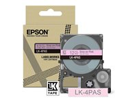 Epson LabelWorks LK-4PAS - Pehmeän vaaleanpunainen/harmaa - Rulla (1,2 cm) 1 kasetti(a) teippi malleihin LabelWorks LW-C410, LW-C610 C53S672103