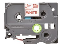 Brother TZe-242 - Itsekiinnittyvä - punainen valkoisella - Rulla (1,8 cm x 8 m) 1 kasetti(a) laminaattinauha malleihin P-Touch PT-D400, D450, D600, D800, H500, P750, P900, P950; P-Touch Cube Plus PT-P710 TZE242