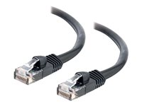 C2G Cat5e Booted Unshielded (UTP) Network Patch Cable - Kytkentäkaapeli - RJ-45 (uros) to RJ-45 (uros) - 20 m - UTP - CAT 5e - valettu, piikitön, säikeinen - musta 83189