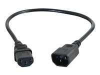 C2G Computer Power Cord Extension - Sähköjatkojohto - power IEC 60320 C13 to IEC 60320 C14 - vaihtovirta 250 V - 1 m 88502