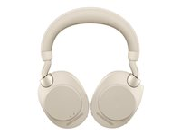 Jabra Evolve2 85 UC Stereo - Kuulokkeet + mikrofoni - täysikokoinen - Bluetooth - langaton, langallinen - aktiivinen melunpoisto - 3,5 mm jakkiliitin - melua vaimentava - beige 28599-989-998