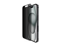 Belkin ScreenForce Pro - Näytön suojus tuotteelle matkapuhelin - lasi - yksityisyyssuodattimella malleihin Apple iPhone 14 Pro, 15 Pro SFA107EC