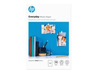 HP Everyday Photo Paper - Kiiltävä - 8 milliä - 100 x 150 mm - 200 g/m² - 100 arkki (arkit) valokuvapaperi malleihin Deskjet 21XX, 2622, 36XX; ENVY 5010; Officejet 52XX, 80XX; Photosmart B110, Wireless B110 CR757A