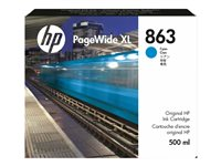 HP 863 - 500 ml - sinivihreä - alkuperäinen - PageWide XL - mustepatruuna malleihin PageWide XL 3920 F9K40A