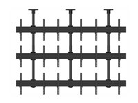 Multibrackets M Pro MBC3X3U - Asennuspakkaus (kattoasennus) malleihin 9 LCD-näyttöä - alumiini, teräs - musta -näytön koko: 40"-65" - kattoon asennettava 7350073733576