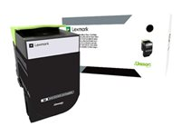 Lexmark 700X1 - Erittäin tuottoisa - musta - alkuperäinen - väriainekasetti LCCP malleihin Lexmark CS510de, CS510dte 70C0X10