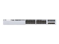 Cisco Catalyst 9300L - Network Advantage - kytkin - L3 - Hallinnoitu - 24 x 10/100/1000 (UPOE) + 4 x 10 Gigabit SFP+ (maa-satelliittiyhteys) - telineeseen asennettava - UPOE (880 W) C9300L-24UXG-4X-A